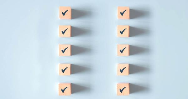 checklist of 10 items